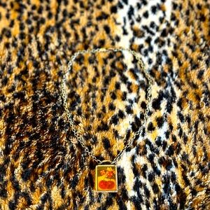 Classic Hardware Retro Rockabilly Cherry & Dice Story Box Necklace